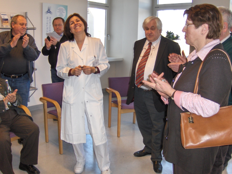 Exkursion des LVBW in die Klinik Schillerhöhe in Gerlingen mit Besichtigung des Schlaflabors im Februar 2010. Vortrag von Dipl. Psych. Sabine Eller, Somnologin und Schlaflaborleiterin