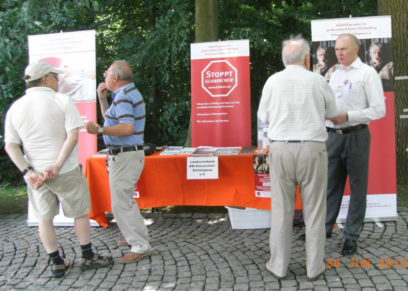 Infostand beim Deutschen Lungentag in Stuttgart im Juni 2012