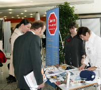 Infostand des LVBW bei der Gesundheitsmesse der Firma Daimler in Sindelfingen im Juni 2011 (Anklicken für vergrösserte Ansicht)