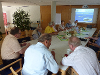 Kaffeepause bei der Mitgliederversammlung des LVBW in Göppingen im Juni 2013 (Anklicken für vergrösserte Ansicht)